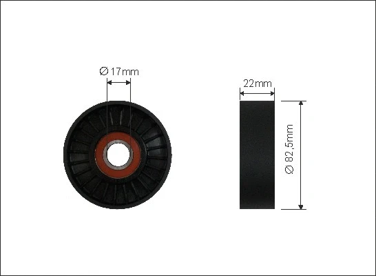 Tensioner Pulley, V-ribbed belt (34-00)