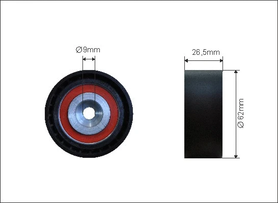 Tensioner Pulley, timing belt (500043)