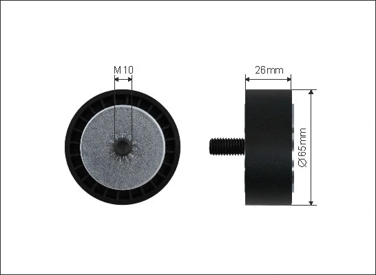 Deflection/Guide Pulley, V-ribbed belt (500366)