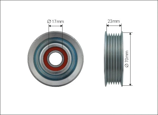Tensioner Pulley, V-ribbed belt (500472)