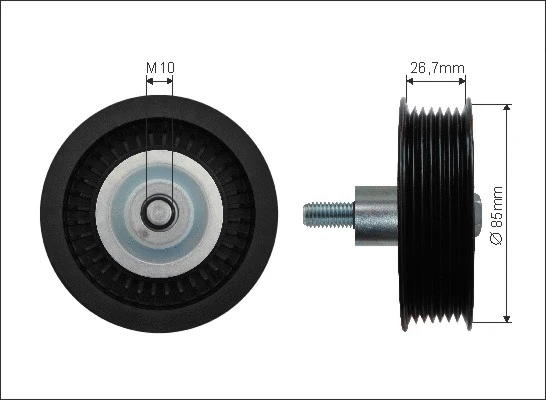 Deflection/Guide Pulley, V-ribbed belt (500275)