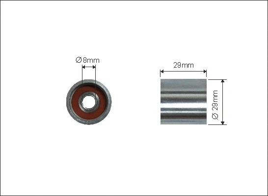 Deflection/Guide Pulley, timing belt (217-95)
