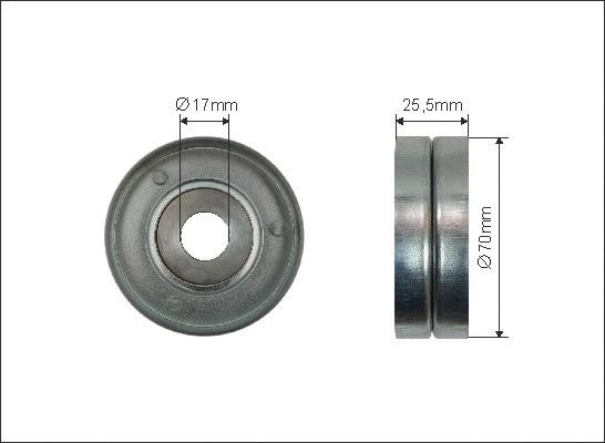 Tensioner Pulley, V-ribbed belt (255-00)