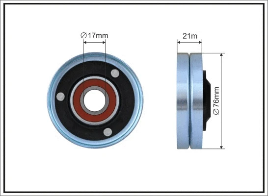 Tensioner Pulley, V-ribbed belt (500654)
