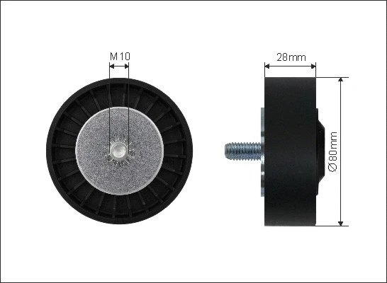 Deflection/Guide Pulley, V-ribbed belt (481-05)