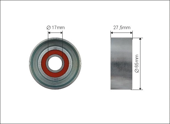 Deflection/Guide Pulley, V-ribbed belt (500332)