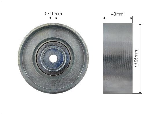 Deflection/Guide Pulley, V-ribbed belt (500579)