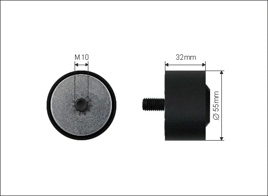 Deflection/Guide Pulley, V-ribbed belt (500330)