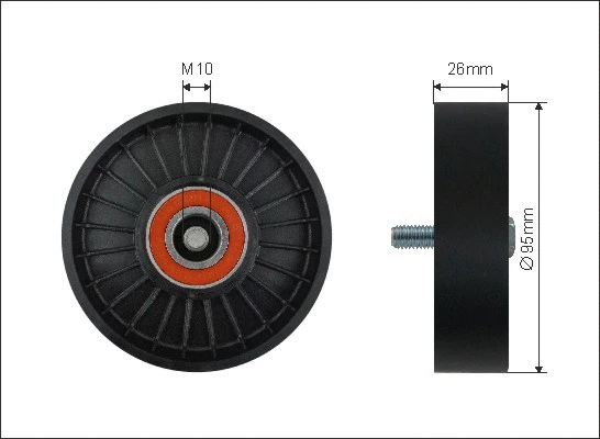 Deflection/Guide Pulley, V-ribbed belt (212-00)
