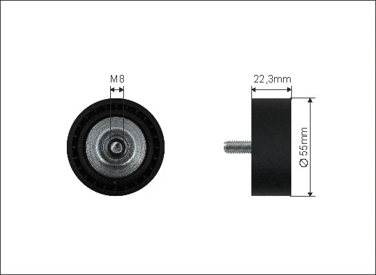 Deflection/Guide Pulley, V-ribbed belt (500226)