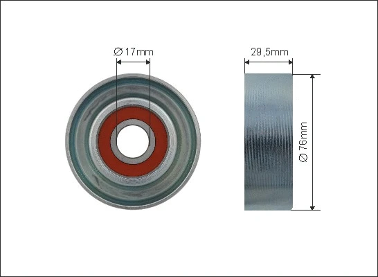 Deflection/Guide Pulley, V-ribbed belt (500459)
