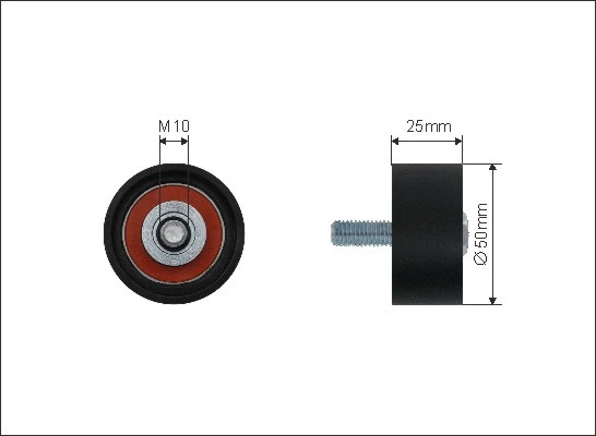 Deflection/Guide Pulley, V-ribbed belt (500565)