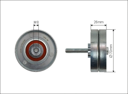 Deflection/Guide Pulley, V-ribbed belt (264-03)