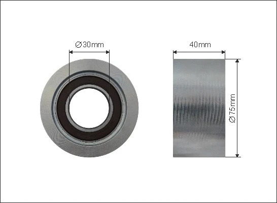 Tensioner Pulley, V-ribbed belt (500583)
