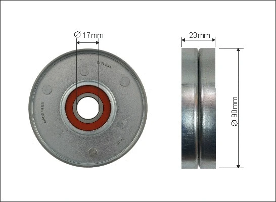 Tensioner Pulley, V-ribbed belt (500182)