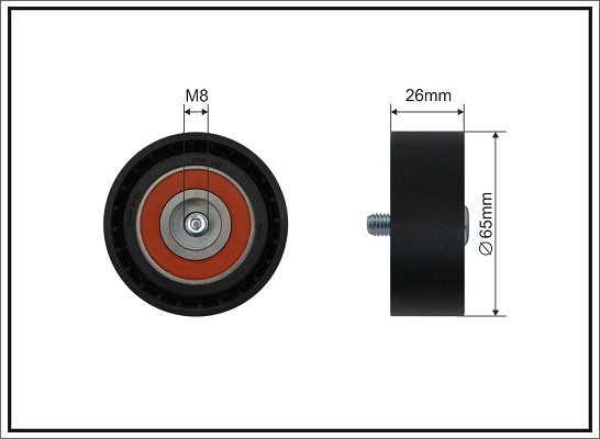 Deflection/Guide Pulley, V-ribbed belt (500711)