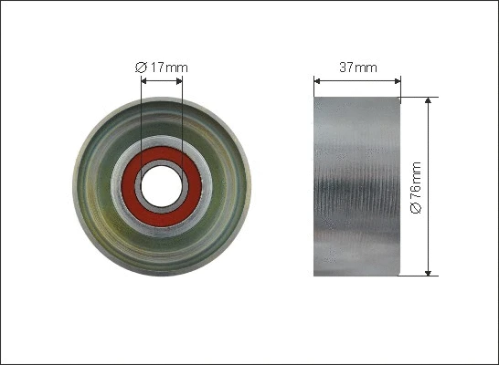 Tensioner Pulley, V-ribbed belt (500453)