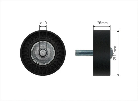 Deflection/Guide Pulley, V-ribbed belt (01-11)