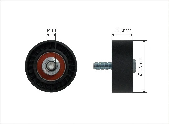 Tensioner Pulley, V-ribbed belt (13-11)