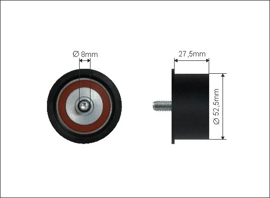 Deflection/Guide Pulley, timing belt (154-49)
