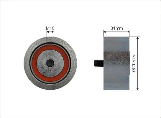 Deflection/Guide Pulley, timing belt (404-99)