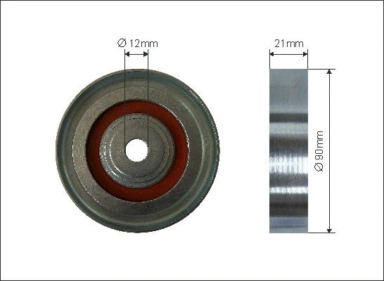 Deflection/Guide Pulley, V-ribbed belt (319-69)