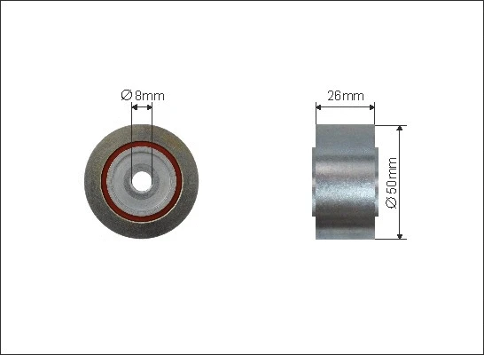Deflection/Guide Pulley, V-ribbed belt (139-81)