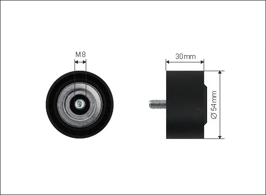Deflection/Guide Pulley, V-ribbed belt (25-98)