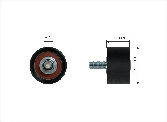Deflection/Guide Pulley, timing belt (156-37)