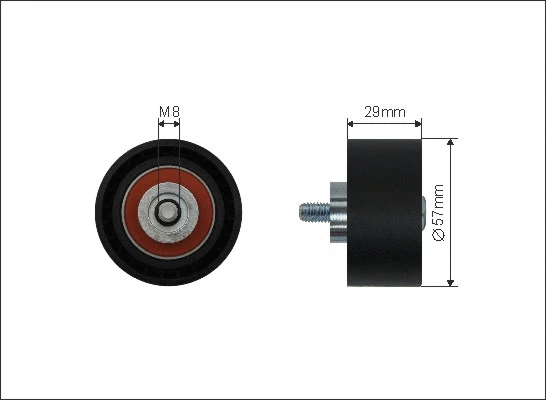 Deflection/Guide Pulley, timing belt (161-54)