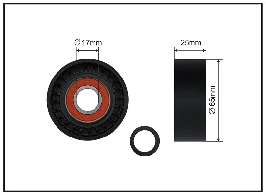 Tensioner Pulley, V-ribbed belt (500706)