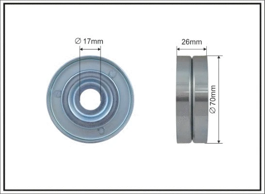 Tensioner Pulley, V-ribbed belt (500629)