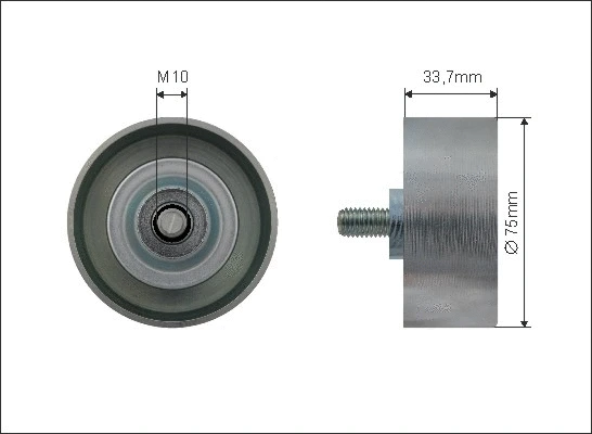 Deflection/Guide Pulley, V-ribbed belt (500537)