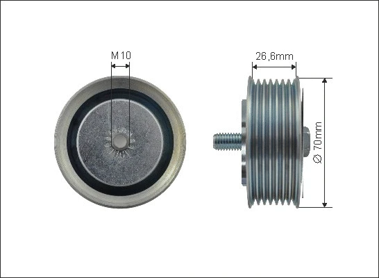Deflection/Guide Pulley, V-ribbed belt (500530)