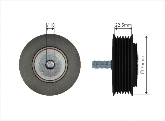 Deflection/Guide Pulley, V-ribbed belt (500003)