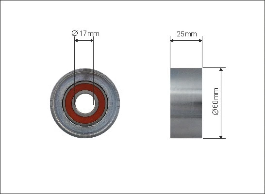 Tensioner Pulley, V-ribbed belt (500172)