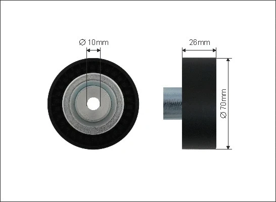 Deflection/Guide Pulley, V-ribbed belt (500495)