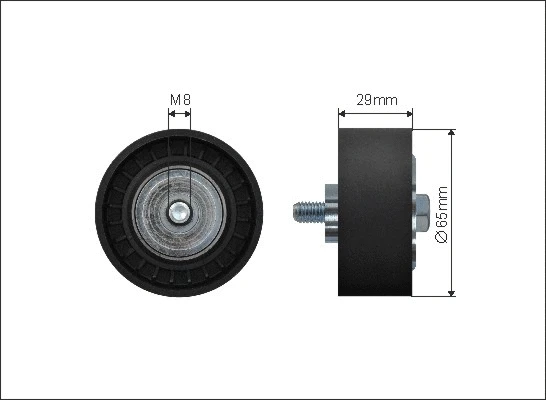 Deflection/Guide Pulley, V-ribbed belt (13-12)