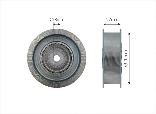 Deflection/Guide Pulley, V-ribbed belt (500094)