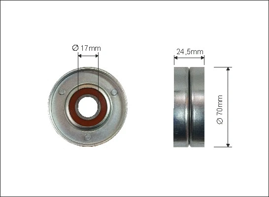 Tensioner Pulley, V-ribbed belt (66-98)