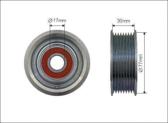 Tensioner Pulley, V-ribbed belt (500582)