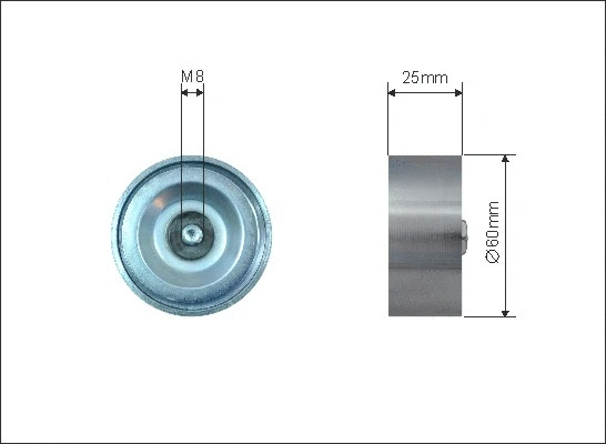 Deflection/Guide Pulley, V-ribbed belt (500153)