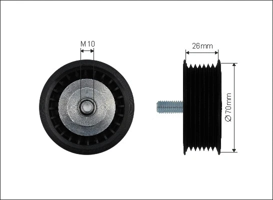 Deflection/Guide Pulley, V-ribbed belt (464-99)