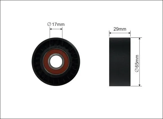 Tensioner Pulley, V-ribbed belt (13-96)