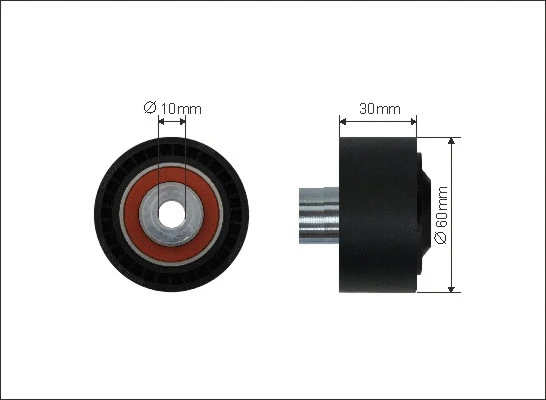 Deflection/Guide Pulley, V-ribbed belt (23-30)