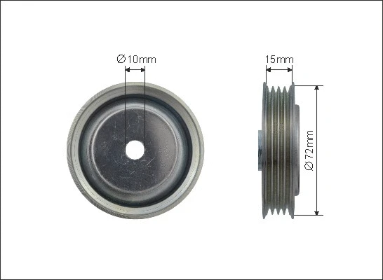 Deflection/Guide Pulley, V-ribbed belt (378-99)