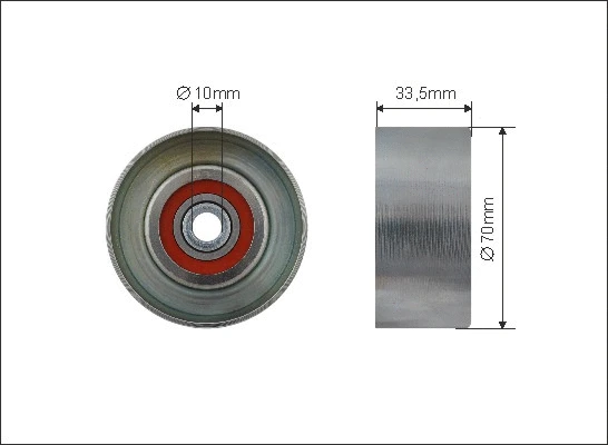 Tensioner Pulley, V-ribbed belt (500318)