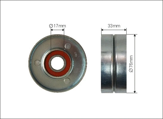 Tensioner Pulley, V-ribbed belt (500288)