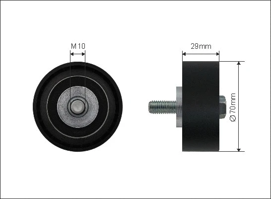 Deflection/Guide Pulley, V-ribbed belt (500314)
