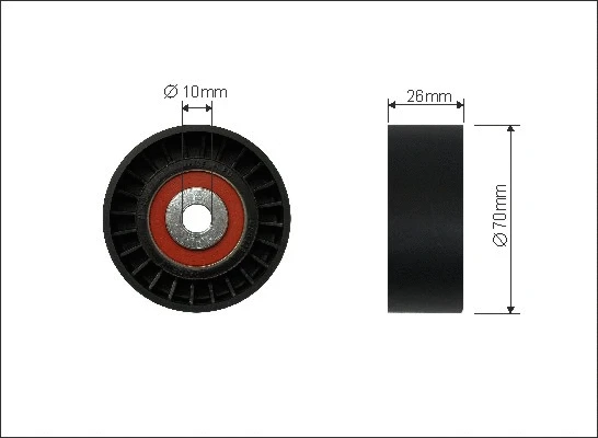 Deflection/Guide Pulley, V-ribbed belt (281-26)